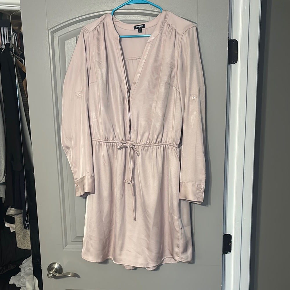 Express Blush Pink Satin Dress